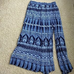 Aztec Pattern Long Skirt